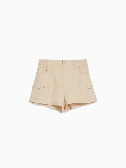 Multi-cargo cotton shorts