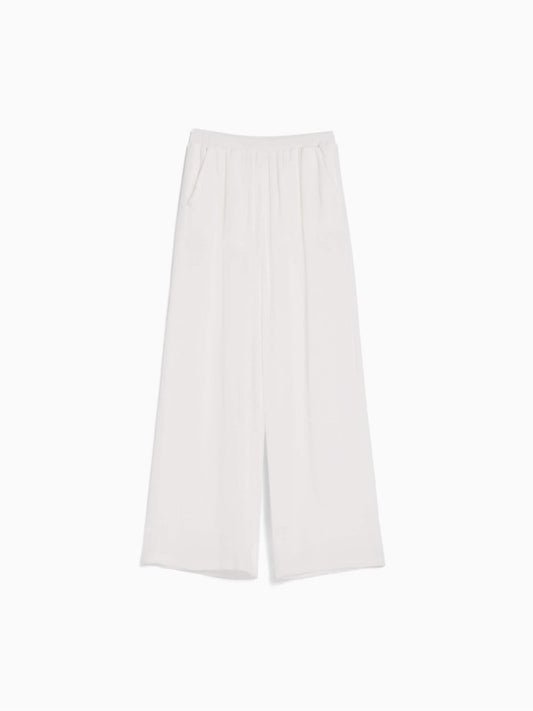 Wide-leg crepe trousers