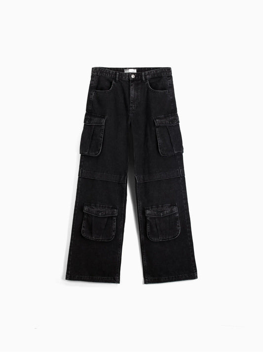 Multi-pocket cargo jeans