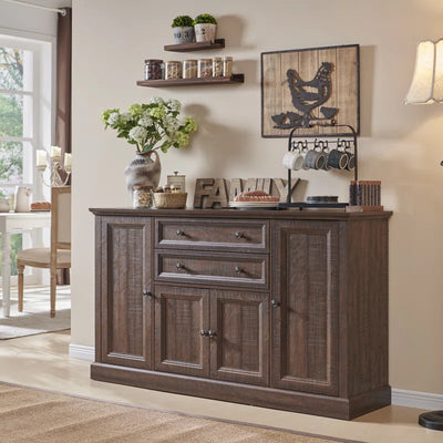 Niyah 58" Buffet Cabinet with Storage, Sideboard Buffets Cabinet with 4 Doors and 2 Drawers